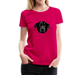 Hund Frauen Premium T-Shirt - dunkles Pink