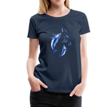 Save The Oceans Frauen Premium T-Shirt - Navy