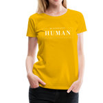 Human Frauen Premium T-Shirt - Sonnengelb