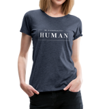 Human Frauen Premium T-Shirt - Blau meliert