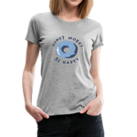 Donut Worry Be Happy Frauen Premium T-Shirt - Grau meliert