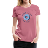 Donut Worry Be Happy Frauen Premium T-Shirt - Malve