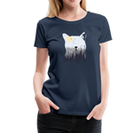 Katze Frauen Premium T-Shirt - Navy
