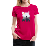 Katze Frauen Premium T-Shirt - dunkles Pink