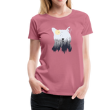 Katze Frauen Premium T-Shirt - Malve