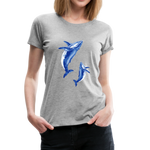 Wale Frauen Premium T-Shirt - Grau meliert