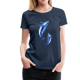 Wale Frauen Premium T-Shirt - Navy