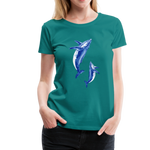 Wale Frauen Premium T-Shirt - Divablau