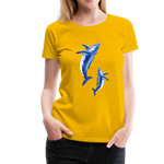 Wale Frauen Premium T-Shirt - Sonnengelb