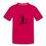 Yoga Kinder Premium T-Shirt - dunkles Pink