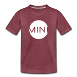 Mini Kinder Premium T-Shirt - Bordeauxrot meliert