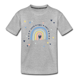 Good Vibes Kinder Premium T-Shirt - Grau meliert