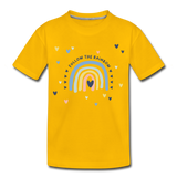 Follow The Rainbow Kinder Premium T-Shirt - Sonnengelb