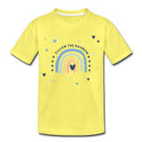 Follow The Rainbow Kinder Premium T-Shirt - Gelb