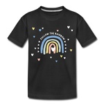 Follow The Rainbow Kinder Premium T-Shirt - Schwarz