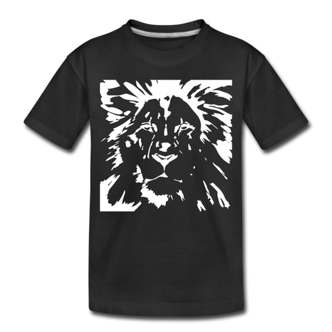 Löwe Kinder Premium T-Shirt - Schwarz
