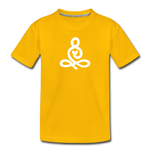 Yoga Kinder Premium T-Shirt - Sonnengelb