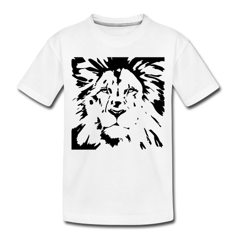 Löwe Kinder Premium T-Shirt - Weiß