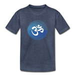Yoga Kinder Premium T-Shirt - Blau meliert