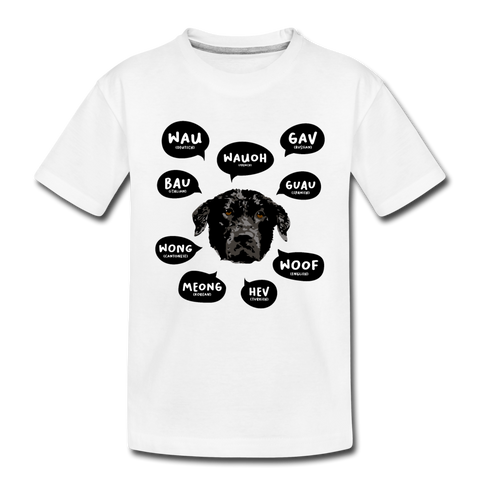Hund Kinder Premium T-Shirt - Weiß