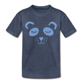Panda Kinder Premium T-Shirt - Blau meliert