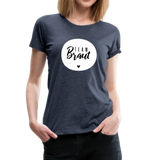 Team Braut Frauen Premium T-Shirt - Blau meliert