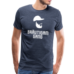 Bräutigam Gang Männer Premium T-Shirt - Blau meliert