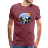 1971 Männer Premium T-Shirt - Bordeauxrot meliert