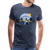 1971 Männer Premium T-Shirt - Blau meliert