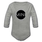 Mini Baby Bio-Langarm-Body - Grau meliert