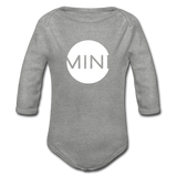 Mini Baby Bio-Langarm-Body - Grau meliert