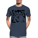 Löwe Männer Premium Bio T-Shirt - Navy