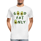 Good Fat Only Männer Premium Bio T-Shirt - Weiß