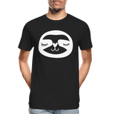 Faultier Männer Premium Bio T-Shirt - Schwarz