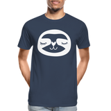 Faultier Männer Premium Bio T-Shirt - Navy