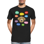 Hundesprache Männer Premium Bio T-Shirt - Schwarz