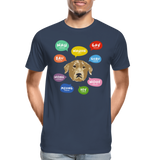 Hundesprache Männer Premium Bio T-Shirt - Navy