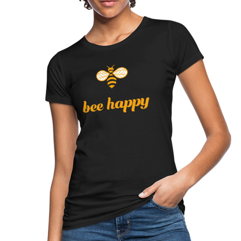 Bee Happy Frauen Bio-T-Shirt - Schwarz