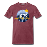 1972 Männer Premium T-Shirt - Bordeauxrot meliert