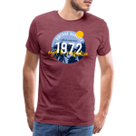 1972 Männer Premium T-Shirt - Bordeauxrot meliert