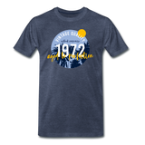 1972 Männer Premium T-Shirt - Blau meliert