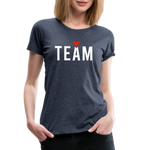 Braut Team Frauen Premium T-Shirt - Blau meliert
