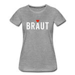 Braut Frauen Premium T-Shirt - Grau meliert