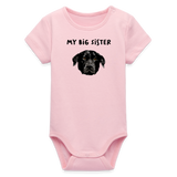 My Big Sister Baby Bio-Langarm-Body - Hellrosa