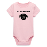 My Big Brother Baby Bio-Langarm-Body - Hellrosa