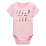 Ice Ice Baby Baby Bio-Langarm-Body - Hellrosa