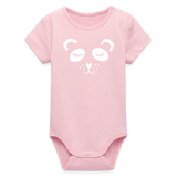 Panda Baby Bio-Langarm-Body - Hellrosa