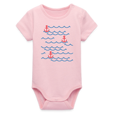 Wellen Und Anker Baby Bio-Body - Hellrosa