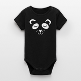 Panda Baby Bio-Langarm-Body - Schwarz