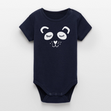Panda Baby Bio-Langarm-Body - Navy